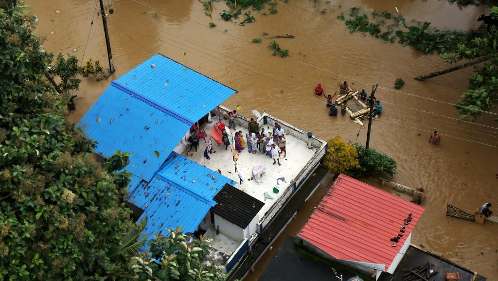 Inde: le bilan des inondations dans le Kerala s’alourdit